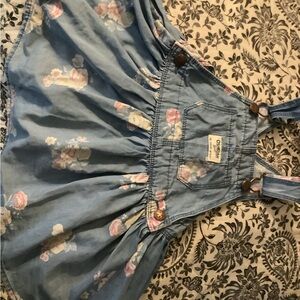 OshKosh B'gosh Denim Floral Kids Overall skirt.
